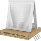 Fancat Return Air Filter Grille for 12x12 Ducts, Steel Vent Cover