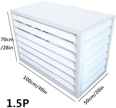 Pool pump covers for outside units, mini split covers for outside units, aluminum outdoor garden air conditioner cover, sturdy and durable, noise-proof, suitable for gardens, balconies, walls ( Color - Field & Pure