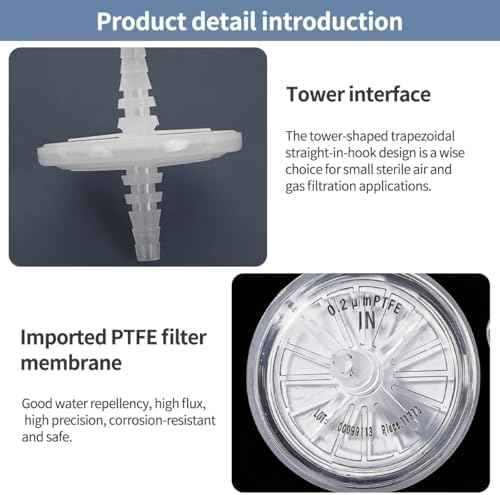 PTFE Venting Filter Disc,50mm 0.2μm,60 psi Max. Pressure, 10 Pack