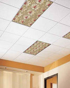 4 Pack Fluorescent Light Cover for Ceiling Lights, Desert Camels Magnetic Classroom Light Filters 4x2 Feet, Tropical Palm Trees Sand Cords Brown Decorative Ceiling Shade Panel for Office