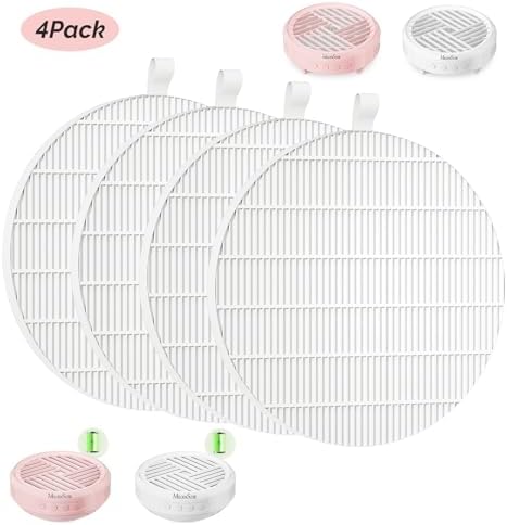 SProR Nail Dust Collector Replacement Filter, 4 Pack Reusable Dust Filter for MelodySusie Hpro/SProR Nail Dust Collector, Compatible Fine Filter for Efficient Nail Dust Collection - Field & Pure