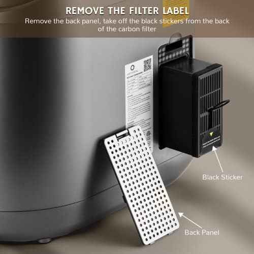 Airthereal Replacement Activated Carbon Filters for Revive R500 and R500-V Electric Kitchen Waste Composter