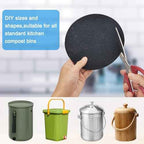 7.25inch Charcoal Filters for Compost Bucket, 3 Pack Compost Filter for Countertop Bin Pail, Activated Carbon Replacement Filters for Kitchen Compost Bins, Home Bucket Compost Bin Refill, Round