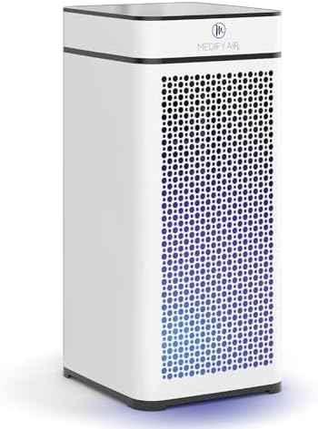 Medify MA-40 UV Light Air Purifier with HEPA Filter | 1,793 ft² Coverage in 1hr for Wildfires Smoke, Odors, Pollen, Pets | Quiet Removal to 0.3 Microns | White, 1-Pack