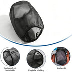 Cold Air Intake Filter Cover, Thickened Dust-proof Water-proof Motorcycle Universal Air Intake Cover Filter Sock for High Flow Cone Air Filter Compatible with Harley Davidson Touring (Large) - Field & Pure