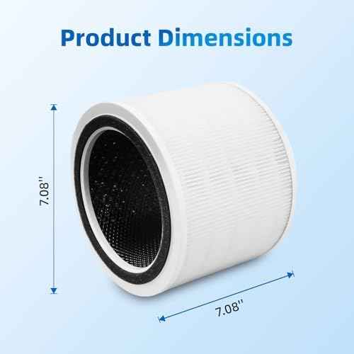 2 Pack Core 200S Replacement Filter, Compatible with LEVOIT Core 200S