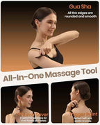 lifechill Trigger Point Massage Tool for Deep Tissue Pain Relief, Gua Sha & Muscle Scraper Tool for Full Body, Thumb Saver Acupressure Tool Relieve Plantar Fasciitis, Black