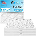 NAIZEN Air Filter Replacement Set, 14x14x1 inches, MERV 8, 6 Pack, Pleated