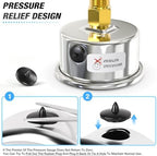 MEANLIN MEASURE -30inHG~60Psi Vacuum Gauge Stainless Steel 1/4" NPT 2"