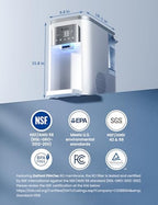 NOVETE Reverse Osmosis Water Filter Countertop, UV Cold Water Down to 32℉, NSF/ANSI 42/58 Certified, 4:1 Pure to Drain, No Installation Needed, 8-Stage RO Water Filtration System, CRF0A-QS, White - Field & Pure