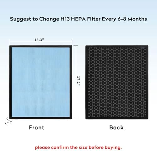 3 Pack HEPA 550 Filter, HEPA& Activated Carbon Filter Replacement
