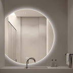 Bathroom Mirror, Dimmable LED Vanity Mirror Half Circle, Illuminated Mirror - Image 7