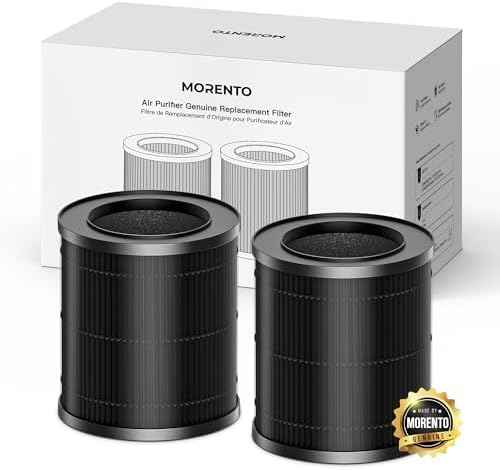 MORENTO 2 Pack MR2566 Genuine Air Purifier Replacement Filter for MR2566 Air Purifier, Original Version