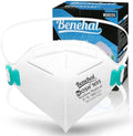 BENEHAL N95 Masks for Adults - 50 NIOSH-Approved 5 Ply Individually Wrapped Reusable N95 Face Masks - 95% Filtration for Easy Breathing, Designed for Long Wear, Helps Filter Pollen, Mold Spores & Dust - Field & Pure