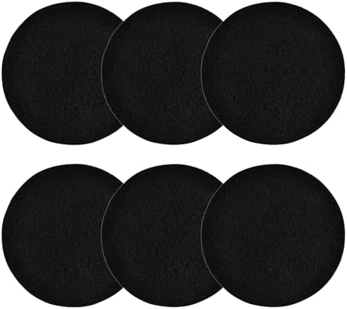 6Pcs 6.5 Inch Charcoal Filters for Kitchen Compost Bin, Replacement Activated Carbon Filters for Countertop Compost Pail Home Bucket Refill Sets, Round - Field & Pure