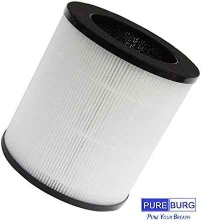 PUREBURG Replacement Filter Compatible with QUIETPURE KJFC15 Whisper Air Purifier, 2-Pack H13 HEPA Activated Carbon 3-Stage Filtration