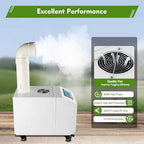 3kg/H Ultrasonic Industrial Agricultural Humidifer Commercial Large Volume Automatic Mist Cooling Sprayer Airflow for Warehouse Greenhouse Garden 160M³/H