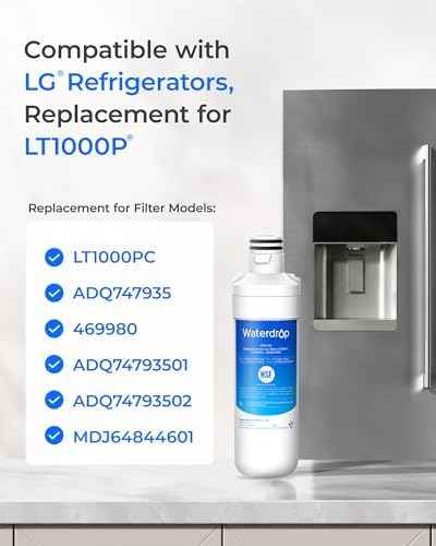 Waterdrop LT1000PC ADQ747935 MDJ64844601 Refrigerator Water Filter, 4 Pack