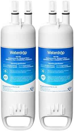 Waterdrop EDR1RXD1 Refrigerator Water Filter, 2 Pack