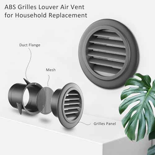 4 Inch Black Round Soffit Vent Cover