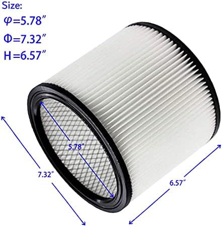 90304 Replacement Cartridge Filter, Compatible with Shop-vac 90350 90304 90333,Fits for Most Wet Dry Vacuum Cleaners 5 Gallon and above (90304) - Field & Pure
