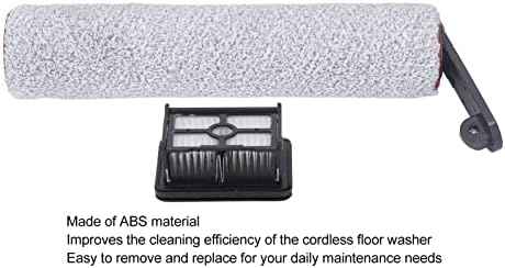 Replacement Brush Roller and Vacuum Filter Compatible with H12 PRO,Cordless Floor Washer Filter Cartridge Brush Roller Set,1 Filter Cartridge and 1 Brush Roller Cordless Wet Dry Vacuum Accessories