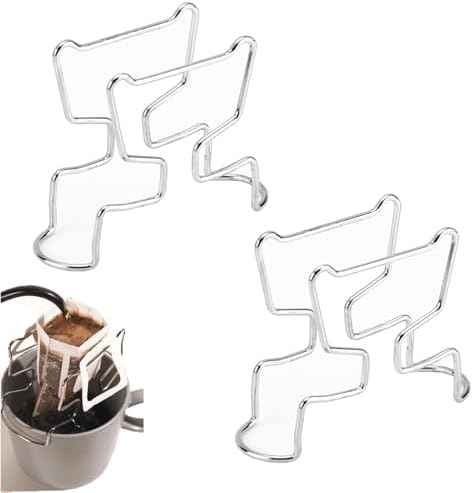 2 Pack Portable Coffee Filter Paper Bag Holder Stand Adapter Pour Over Coffee Dripper for Hanging Ear Drip Coffee Bag Single Serve Disposable Drip Coffee Filter Ceramic Large Coffee Mugs