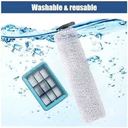 Roller Brush and Filter Replacement Kit, Compatible with Bissell Crosswave HF2 3845N 3831 Floor Scrubber Vacuum Cleaner(Rolling brush)