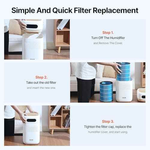 VEVOR Evaporative Humidifier Replacement Filter, 2-Pack, Compatible with VEVOR 5L(1.32G) Model BZT-234 Evaporative Humidifier, Easy to Install for Prolong Filter Life