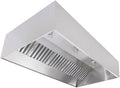 Commercial Kitchen Restaurant Duty Exhaust Hood, Wall Canopy Stainless Steel by SUNAIR