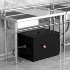 Commercial Grease Trap, 40 LBS Carbon Steel Under Sink Grease Trap, Side Inlet Interceptor 40 Gallon, 15.32 GPM Grease Interceptor, for Restaurant Home Kitchen Canteen