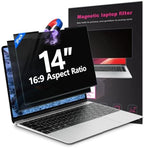 2Pack Magnetic 14 Inch Laptop Privacy Screen 16:9 Aspect Ratio, Removable Anti-Blue/Glare Protector Film, Anti Spy Desktop Security Private Filter 14in - Field & Pure