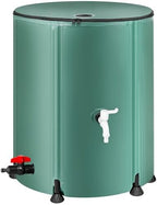 Collapsible Rain Barrel Water Storage Containers-53 Gallon Portable Rainwater Collect System Water Tank to Collect Rainwater from Gutter Downspout Water Catcher with Spigots,Filter＆Overflow Kits - Field & Pure