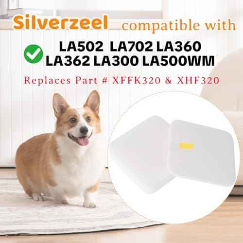 LA502 LA300 Replacement Filters for Shark Rotator Lift-Away ADV DuoClean PowerFins Upright Vacuum LA802 LA702 LA360 LA362 LA301 LA322 LA401 LA500 LA555 LA500WM, Replaces Part # XFFK320 & XHF320
