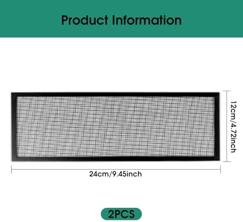 2Pcs Floor Register Cover Trap, 5x9 Inch Magnetic Air Vent Filter Floor Vent Covers Screen for Home, Dustproof Mesh Filters Net Trap Keeps Flies, Coin, Pet Hair, Food Out - Field & Pure