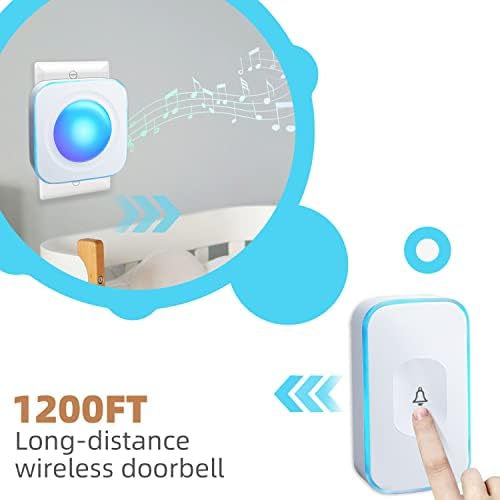 Wireless Doorbell Plug in 1200feet wireless door bell Battery Operated