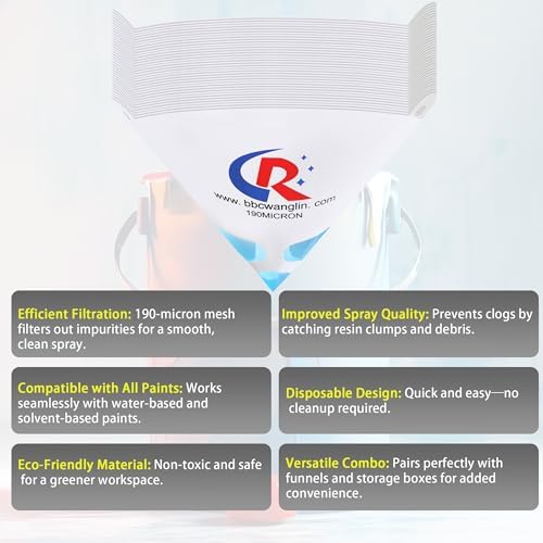 1000 Pack of Paint Strainers, Paint Filter Strainer Paper Cone - 190