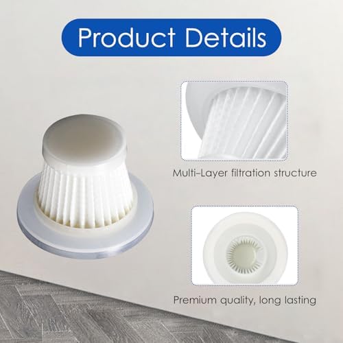 4 Pack HEPA Filters Replacement for Horsepower Duck Vacuum Cleaner, Washable Filter Replacement Parts Accessories - Field & Pure