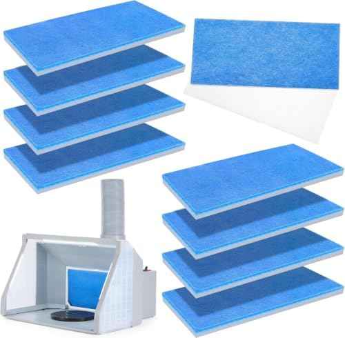 10 Pack Airbrush Spray Booth Filter Replacement Air Filter Airbrush Paint Booth Exhaust Filters Accessories Fits for Master, Paasche, Sky Enterprise, Airhobby(16" x 7" x 0.5")