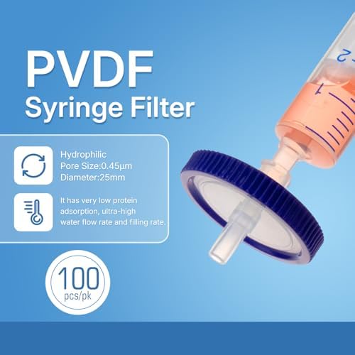 Syringe Filters PVDF Membrane - 25 mm Membrane Diameter,0.45 um Pore