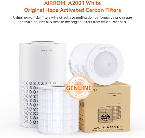 AIRROMI A2001 HEPA Air Purifier Replacement Filter, 3-In-1 Original