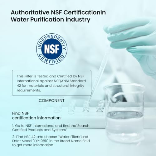 Dropology EDRARXD1 Refrigerator Water Filter Replacement, Compatible with Filter A, EDRARXD1B, W11569863, WHRARXD1 (2 Pack)