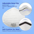 NIOSH N95 Mask, 20PCS Particulate Respirator, Disposable Face Mask