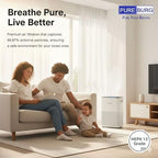 PUREBURG Replacement Filter Compatible with Bosch Air 4000 Air Purifier, 2-Pack H13 True HEPA Activated Carbon 2-in-1 For Air Clean Dust VOCs Odor 3-Stage Filtration - Field & Pure