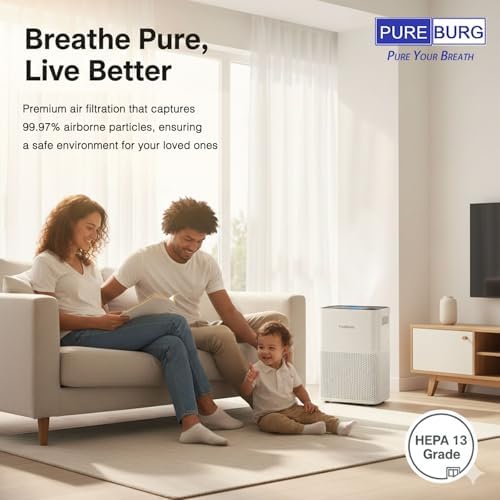 PUREBURG Replacement Filter Compatible with Bosch Air 4000 Air Purifier, 2-Pack H13 True HEPA Activated Carbon 2-in-1 For Air Clean Dust VOCs Odor 3-Stage Filtration - Field & Pure