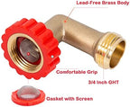 Lead-Free Brass 90 Degree Hose Saver,90°Hose Elbow Fitting Quick