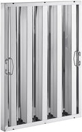 20" x 25" Stainless Steel Commercial Hood Filter – Dishwasher Safe, Welded Baffle Grease Trap with Drop Handles – Easy Installation & Durable Grease Fire Prevention Filter - Field & Pure