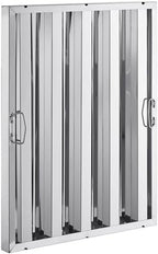 20" x 25" Stainless Steel Commercial Hood Filter – Dishwasher Safe, Welded Baffle Grease Trap with Drop Handles – Easy Installation & Durable Grease Fire Prevention Filter - Field & Pure
