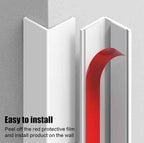 ‎Frychee Wall Corner Protector, Walls Edge Protector，Self-Adhesive Wall Corner Guards,PVC Double Side Edge Protector， Furniture Stairs Guard (2, 2.5x90cm/0.98x35.4in)