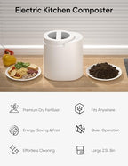 Electric Composter for Kitchen, LUBBYGIM 2.5L Smart Countertop Compost Bin - Field & Pure